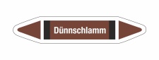Rohrleitungskennzeichnung Aufkleber Etikett D&uuml;nnschlamm DIN 2403