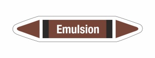 Rohrleitungskennzeichnung Aufkleber Etikett Emulsion DIN 2403