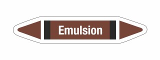 Rohrleitungskennzeichnung Aufkleber Etikett Emulsion DIN 2403 - 125 x 25 mm / 10 Stück