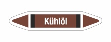 Rohrleitungskennzeichnung Aufkleber Etikett K&uuml;hl&ouml;l DIN 2403