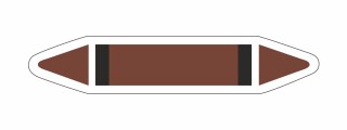 Rohrleitungskennzeichnung Aufkleber Blanko DIN 2403 Nichtbrennbare Flüssigkeiten - 125 x 25 mm / 50 Stück