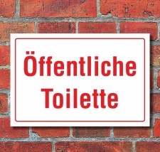 Schild Öffentliche Toilette Klo WC Hinweisschild 3...
