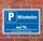 Schild Parkplatz Mitarbeiter Stellplatz Parkverbot abschleppen 3 mm Alu-Verbund 600 x 400 mm