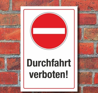 Schild Halteverbot Parkverbot Einfahrt Durchfahrt verboten 3 mm Alu-Verbund