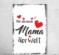 Vintage Shabby Holzschild Beste Mama der Welt Muttertag...