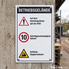 Das Bild zeigt ein Schild, das auf einem...