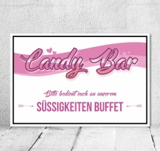 Vintage Shabby Holzschild Candy Bar...