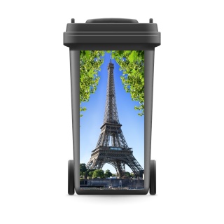 Mülltonnenaufkleber Mülltonne Mülleimer Abfalltonne Paris Eifelturm- 800 x 370 mm