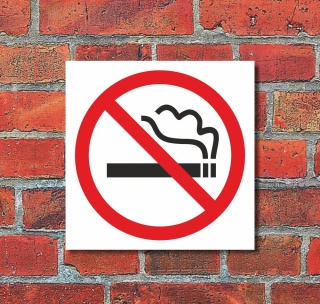 Schild Rauchen verboten Zigarette Vape T&uuml;rschild Hinweisschild 200 x 200 mm