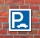 Schild Parkplatz f&uuml;r Autos Hinweisschild Parkplatzschild 200 x 200 mm