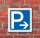 Schild Parkplatz Pfeil rechts Hinweisschild Parkplatzschild 200 x 200mm