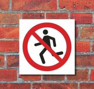 Schild Laufen verboten Verbotsschild Hinweisschild 200 x 200 mm