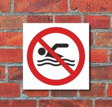 Schild Schwimmen verboten Verbotsschild Hinweisschild 200...