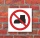 Schild Stra&szlig;enschuhe benutzen verboten Verbotsschild Hinweisschild 200 x 200 mm