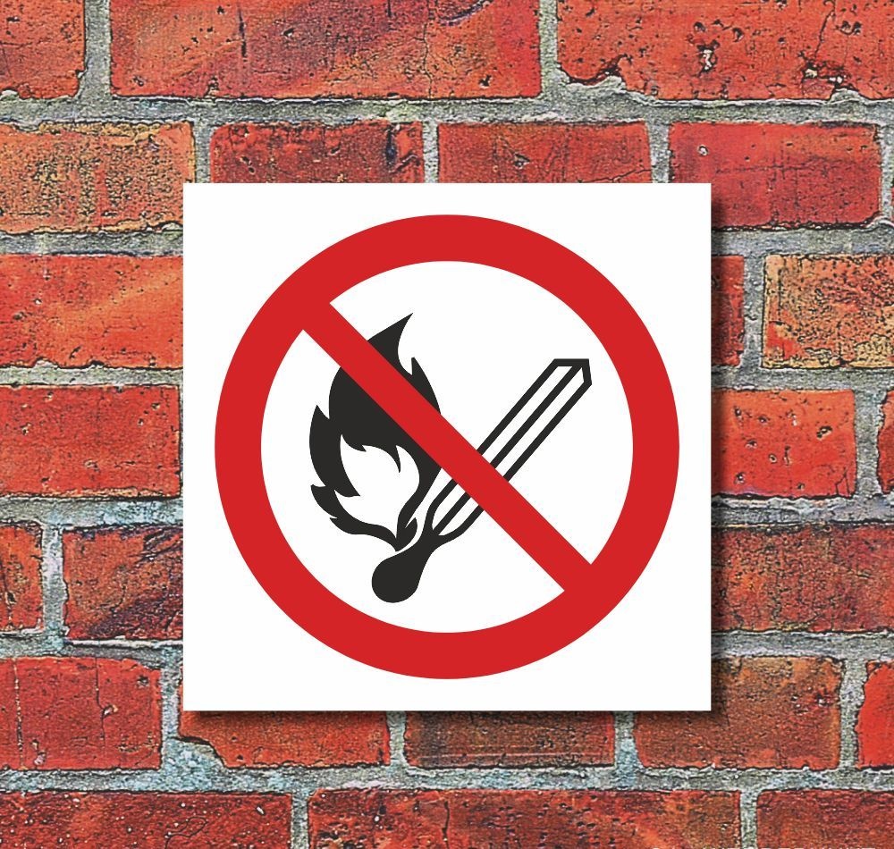 Verbotsschilder Feuer und Rauchen verbot 