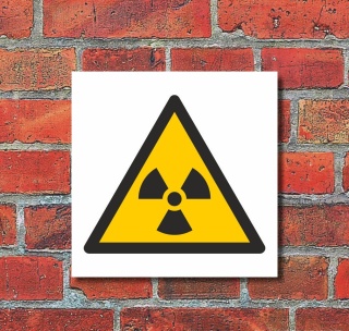 Schild Warnung vor Radioaktive Stoffen Warnschild 200 x 200 mm