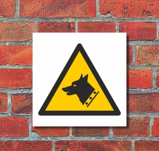 Schild Warnung vor dem Wachhund Warnschild 200 x 200 mm