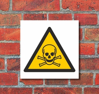 Schild Warnung Giftige Stoffe Rattengift Warnschild 200 x 200 mm