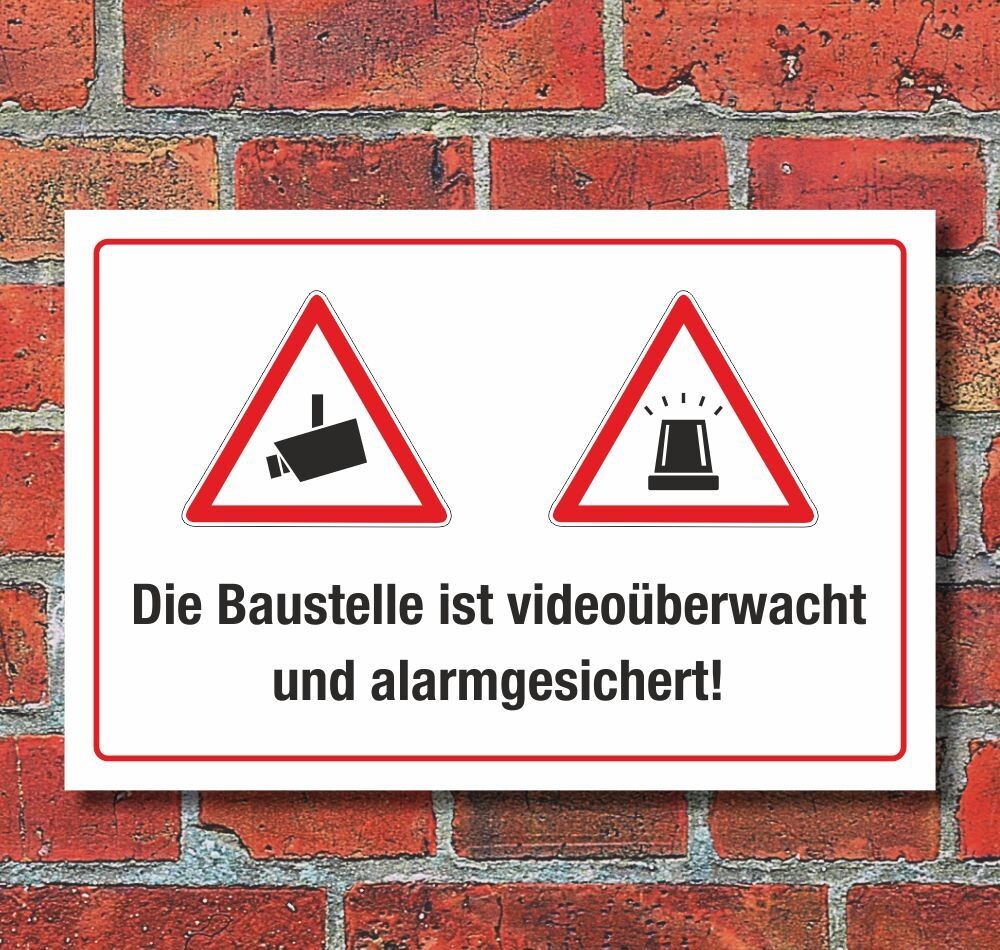 Warnschild „Videoüberwachung“ – Alu-Schild 14x19 Cm Für Haus & Grundstück