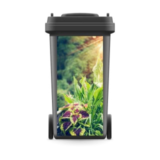 Mülltonnenaufkleber Mülltonne Mülleimer Abfalltonne Koleus Buntnessel Pflanze- 800 x 370 mm