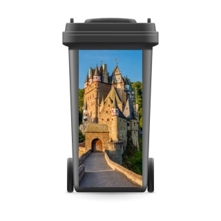 Mülltonnenaufkleber Mülltonne Mülleimer Abfalltonne Schloss Burg Mittelalter- 720 x 320 mm