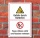 Schild Gefahr durch Batterie Feuer Licht Rauchen verboten 3 mm Alu-Verbund