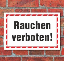 Schild Rauchen verboten Vapen Dampfen Hinweisschild 3 mm...