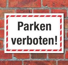 Schild Parken verboten Privatparkplatz Hinweisschild 3 mm...