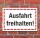 Schild Ausfahrt freihalten Halteverbot Parkverbot Hinweisschild 3 mm Alu-Verbund 450 x 300 mm