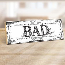 Vintage Shabby Holzschild "Wand Bad Toilette...