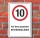 Schild Auf dem gesamten Betriebsgel&auml;nde 10 km/h Hinweisschild 3 mm Alu-Verbund