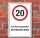 Schild Auf dem gesamten Betriebsgelände 20 km/h Hinweisschild 3 mm Alu-Verbund 450 x 300 mm
