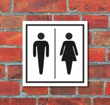 Schild WC Toilette Klo Damen Herren Türschild 400 x...