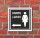 Schild WC Toilette Klo Damen Pfeil links Türschild 400 x 400 mm Alu-Verbund
