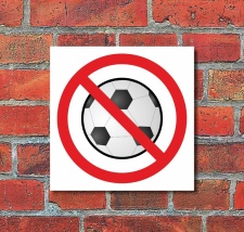 Schild Fußball spielen verboten Türschild...