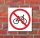 Schild Fahrrad verboten Fahrr&auml;der T&uuml;rschild Hinweisschild 400 x 400 mm