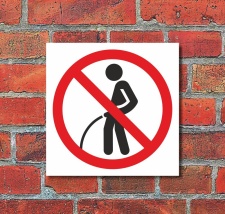 Schild Pinkeln verboten Urinieren Pissen Türschild...