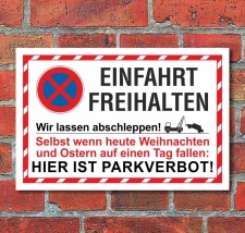 Schild Parkverbot Parken verboten Halteverbot Einfahrt...