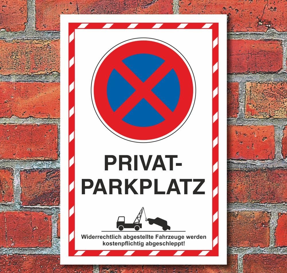 Schild Parkverbot Parken verboten Halteverbot Ausfahrt singen 3 mm Alu-Verbund