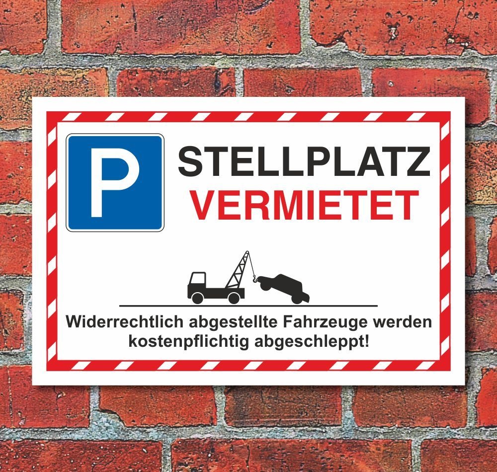 Schild Parkverbot Halteverbot Privatparkplatz Hochkant 3 mm Alu-Verbund 
