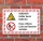Kombischild Gefahr Batterien Feuer Licht Rauchen verboten 3 mm Alu-Verbund 300 x 200 mm