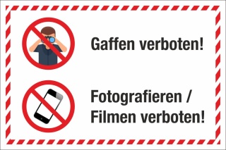 PVC Palettenbanner Banner Plane Unfall Gaffen Fotografieren Filmen verboten &Ouml;sen 1200 x 800 mm