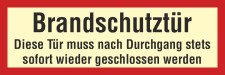 Brandschutztür geschlossen - 3 mm Alu-Verbund Schild