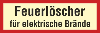 Feuerlöscher - 3 mm Alu-Verbund Schild