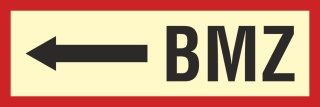 BMZ links - 3 mm Alu-Verbund Schild