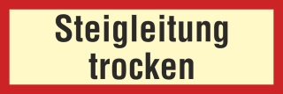 Steigleitung trocken - 3 mm Alu-Verbund Schild