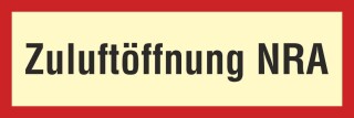 Zuluftöffnung - Aufkleber