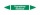 Rohrleitungskennzeichnung Aufkleber Etikett Fernw&auml;rme R&uuml;cklauf DIN 2403 Wasser - 180 x 36 mm / 50 St&uuml;ck