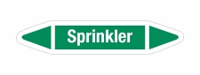 Rohrleitungskennzeichnung Aufkleber Etikett Sprinkler DIN...