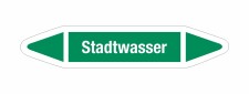 Rohrleitungskennzeichnung Aufkleber Etikett Stadtwasser...